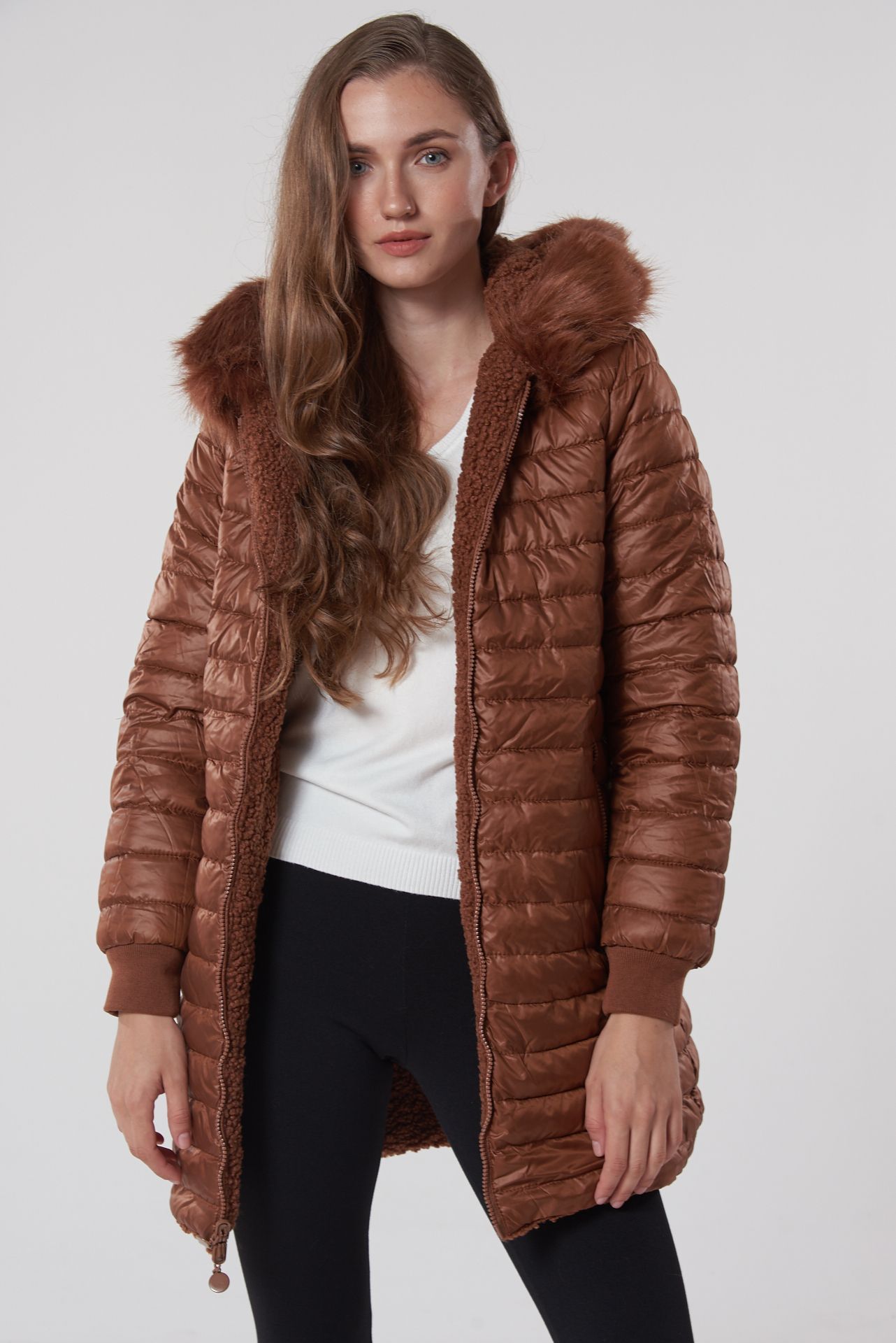Long borg double sided jacket